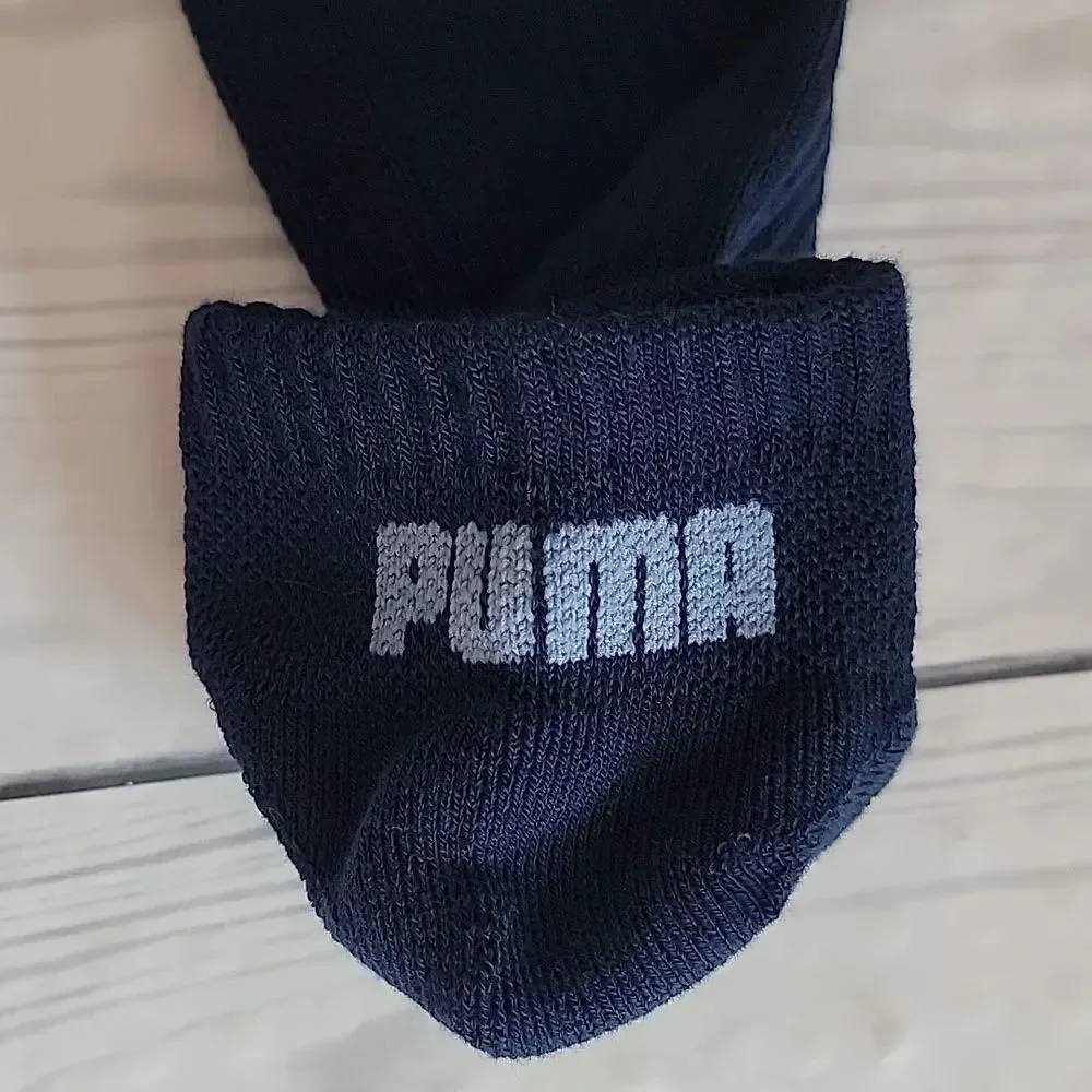 Puma Men's Athletic Socks NWOT - White, Blue, Light Blue Size One Size 6 Pairs